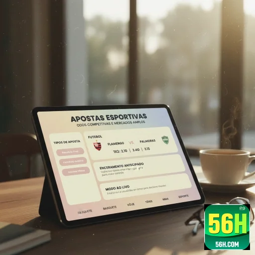Ilustração de Explore as Apostas Esportivas na 56h com Odds Altas